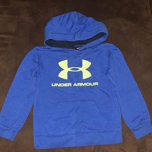 Under Armour Neon Logo Pull Over Hooded Sweatshirt